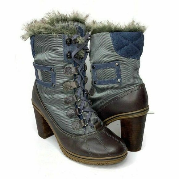 Pajar Shoes - Pajar Heeled Leather Winter Boots Faux fur 9 9.5